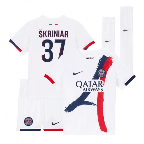 Paris Saint-Germain Milan Skriniar #37 Gostujuci Dres za djecu 2024-25 Kratak Rukav (+ Kratke hlače)